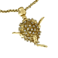 Колье с бриллиантами и цитринами, Золото 750