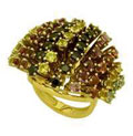Кольцо с цветными камнями, Золото 750