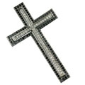 Подвеска крест с бриллиантами и облагороженными бриллиантами, Палладий 850